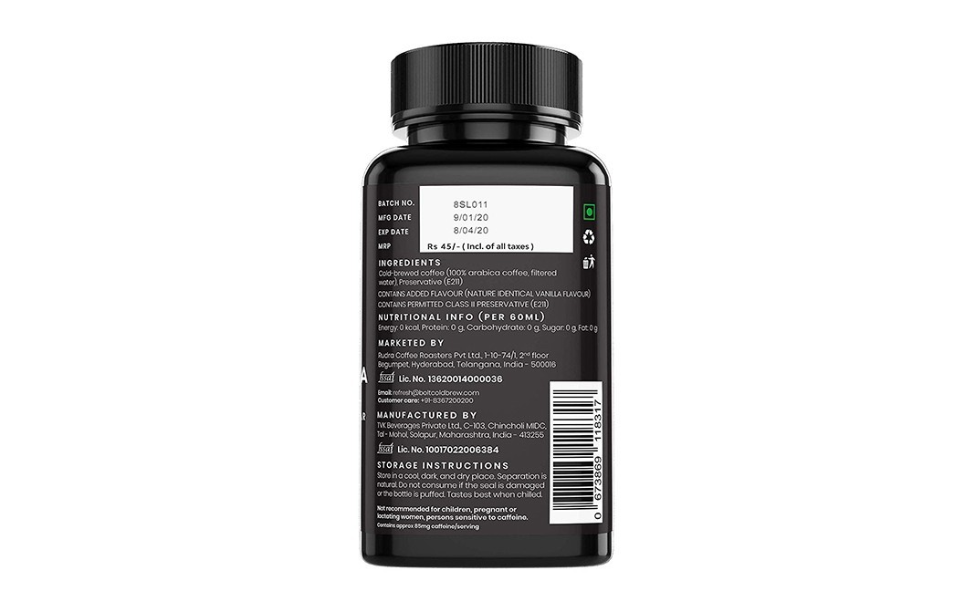 Bolt Coffee Shot Vivid Vanilla    Plastic Jar  60 millilitre